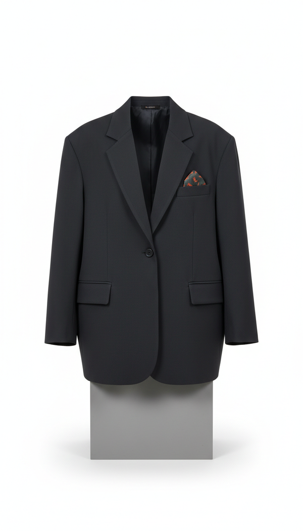 Charcoal Slate oversized blazer