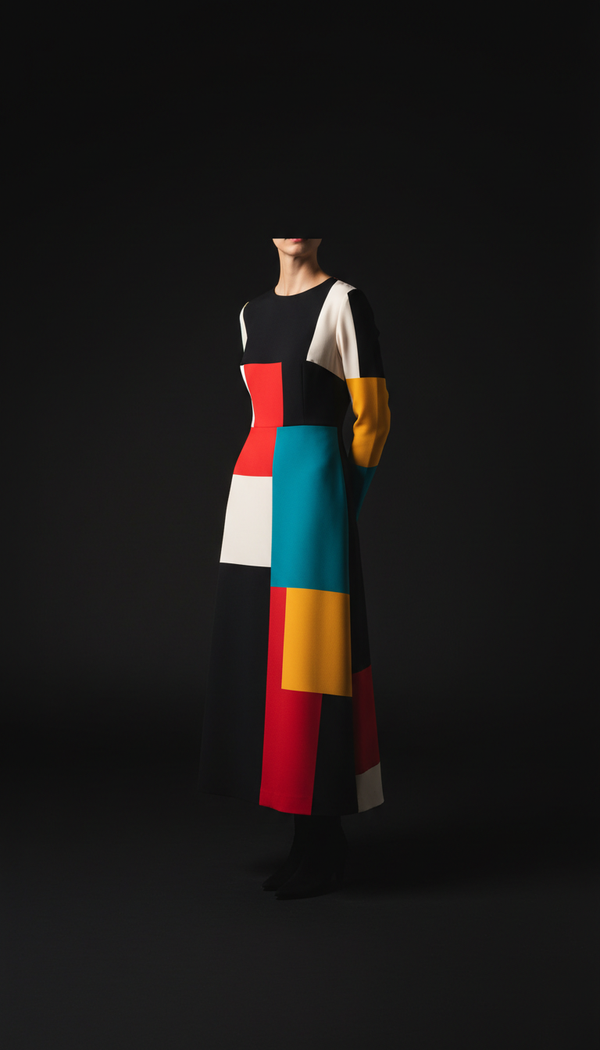 Artist print midi dress